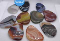 Large Stone Pendant Necklace  Pink Green Blue Brown Yellow  Agate 40-60mm Triangle Drop Freeform Slab Onyx  Striped Carnerial beads  1pcs