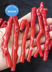 Large oranger Coral Red coral branch pendant Tree Freeform Earrings charm,Jewelry Supply Bracelet Necklace Material Support 50-120mm 1pcs