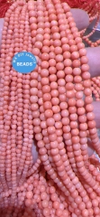 Pink Red Orange Coral Beads 3-16mm  15.5" full strand Round ball Red Coral Bamboo Coral Beads  Loose Coral Beads supplies