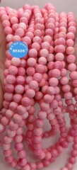 22"  Natural Queen Conch Necklace,  Pink White Queen Conch Shell Pear Round Ball  Streach bracelet  Beads Handmade Beaded  96pcs 3 rows