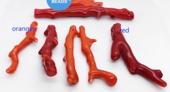 Large oranger Coral Red coral branch pendant Tree Freeform Earrings charm,Jewelry Supply Bracelet Necklace Material Support 50-120mm 1pcs