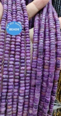 Wholesale Genuine Kunzite Spodumene Crystal 4mm 6mm 8mm 15.5" Crab heishi  Round Wheel Rondelle Abacuse   Beads  Healing Crystal jewelry DIY