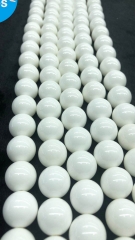 15.5" Genuine White Tridacna Shell  Round Giant Clam Beads  pearls in 4mm 6mm 8mm 10mm 12mm 14mm 16mm 18mm  semi-precious natural stone
