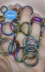 Hematite Ring, Hematite Jewelry, Boho Ring, Modern Ring, Hematite Stone, Hematite Rings stackingSilver Rose Gold Black Jet Rainbow Jewelry