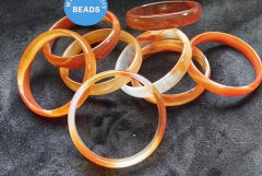 Natural Red Agate Bangle 50-68mm Chalcedony Bracelet Baby Lucky Agate Gemstone woman man band Protective  Wealth  Calming Bangle Gift  1PCS