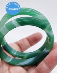 Green Slice Agate  Red Onyx Bangle 50-68mm Chalcedony Bracelet Baby Gemstone woman man band Protective  Wealth  Calming Bangle Gift  1PCS