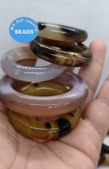 Natural Chalcedony Brown Green Yellow Violte Carnelian Charm fat bangl Cirlce Round ,gemstone,Healing crystal Car Accessories 48-60mm  2pcs