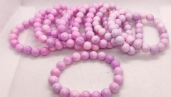 Cherry Hot  Pink Queen Conch Streatch Bracelet  Round Pears 6mm 8mm 10mm  8inch  jewelry  bracelet for gift
