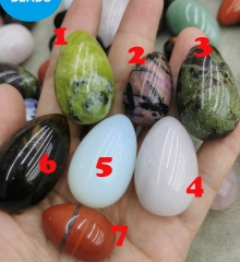 Genuine Chrysoprase, Tiger eye  ,red river jasper,Bloond Jasper,Opal,Pink Quartz Sphere,Rhodocrhrosite Rose Quartz Egg Crystal 1pcs