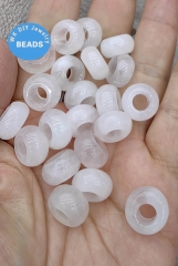 Large Hole--20pcs gemstone round Rondelle Beads,5mm Hole beads,Natural Gemstone beads,Rock Crystal Quartz Spacer beads