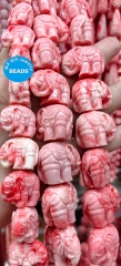 Large  Elephant Beads , Pink Conch  Beads ,10-35mm 15inch Lucky Elephant Beads ,Spiritual Jewelry  loose beads for jewelry making