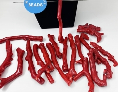 Large Red coral branch pendant Tree Freeform coral Earrings charm, coral Jewelry Supply Bracelet Necklace Material Support 50-120mm 1pcs