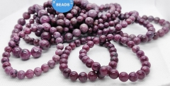 100%  Ruby  Gemstone Beads， Dark Red Ruby jewelry Bracelet,Pink Gemstone Beads Round 4-14mm 8inch For gift