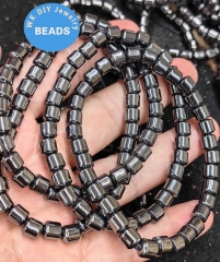 Natural Hematite Bracelet,Column Bar Tube  Bracelet , Hematite Crystal, Bracelet,  Metaphysical Crystals, Round Stones Gemstone Loose GIFT