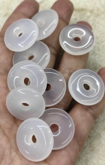 AAA Milk White  Agate stone pendant,25mm PI Donut Circle Red Slice Onyx  beads, Genuine Striped Carnerial beads  jewelry 2-20pcs