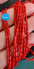 Oranger Sand  red coral bead, rice Egg  beads 3x5mm 7x4mm 8x4mm 15.5 inch Drum Barrle Rice Coral jewelry spacer beads for jewelry making