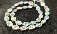 16" 32pcs Natural Paua Abalone Shell  jewelry 8x12mm evil horese eye rainbow abalone  Pendant Beads for Jewelry Making