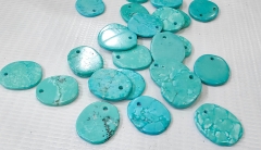 10PCS Blue Turquoise Dangle Drop Boho oval | Oval Rectnagle Freeform Slab  | Turquoise Chip Earrings | Loose Beads 13-22mm DIY