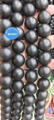 Large Matte Black Agate beads,Jet,Red Carnerial Round Semi-Precious Gemstone4 to 25mm 15.5inch  Chalcendony ,red Onyx , Jet Jewelry