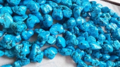 Dark Blue Matrix   Turquoise Tumbled Stone 10 pcs 6-50mm(2") - Turquoise Crystal –– Freeform nuggets Turquoise Gemstones – Healing Stones