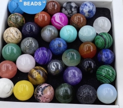 7pcs Mixed stone round ball,sphere tiger eye,crystal quartz,sodalite,green aventurine,rose quatz,agate,amethyst,dalmation NO drilled
