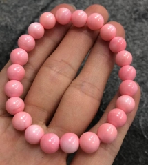 Wholesale  Genuine Pink Queen Conch Bracelet  Round Pears 6mm 8mm 10mm  12mm 14mm 16mm  jewelry  bracelet for gift