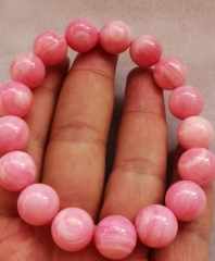 Wholesale  Genuine Pink Queen Conch Bracelet  Round Pears 6mm 8mm 10mm  12mm 14mm 16mm  jewelry  bracelet for gift