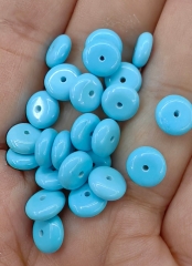 Hot Sale 50pcs Green Turquoise Royal Blue Turquoise Rondelle Disc Round Beads Green Turquoise 6mm 8mm 10mm Jewelry Necklace for Gift