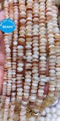 Natural Red Spiny Oyster Rondelle Beads 3-6mm Gemstone 15.5" Shell Heishi Disc Beads, Pearl Jewelry Spacer Beads ,Irregular Shell Bead