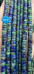 Chrysocolla Azurite Blue Azurite Green Chrysocolla Gemstone Malachite Lapis Chrysocolla Disc heishi Rondelle Round 15.5"  Loose  Bead DIY