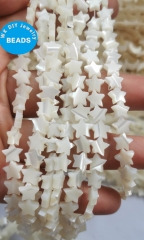 15.5" Genuine  Shell Natural MOP Moon Charm Pendants White Mother of Pearl Carved Moon Star Loose beads for jewelry making