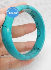 Natural Stabilized Turquoise Bangle 58-65mm Protective Bangle, Crystal, Wealth Crystal, Manifestation Crystal, Calming Bangle ~ Gift  1PCS