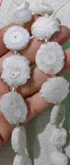 Natural White Druzy Agate Slice Beads,20-40mm 8inch Rough Druzy Geode Agate Slab Pendant,Slice Geode Stone Charms For DIY Necklace pendant