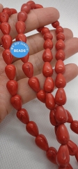 2strands 15.5"  Red Turquoise drop pearl teadrop  8X12mm Matrix Blue Green loose Beads For necklace bracelet earrings DIY