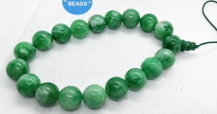 Green Jade Stone Bracelet with  Guru Bead Tibetan Mala,Jadeite Buddhist Wrist Mala Necklace 16" for women girl handmade personalized gifts
