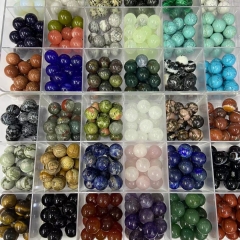 7pcs Mixed stone round ball,sphere tiger eye,crystal quartz,sodalite,green aventurine,rose quatz,agate,amethyst,dalmation NO drilled