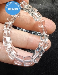 100pcs Clear White Crystal   beads - Cube Box Square  beads   6mm  8mm 10mm wedding jewelry making crystal - loose bead   Bracelet necklace