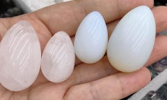 Genuine White quartz  Chrysoprase, Tiger eye  jasper,Bloond Jasper,Opal,Pink Quartz Sphere,Rhodocrhrosite Rose Quartz Egg Crystal 1pcs