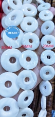 16" strand Genuine  white shell donut Natural Pearl Shell Bead Round Disc coin  Hollow  Donut filigree Shell jewelry loose Beads earrings