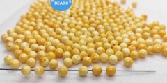 Natural Shell Beads 6mm: Yellow, Pink, White - Jewelry Making, 50pcs