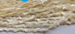 15.5" Genuine  Shell Natural MOP Moon Charm Pendants White Mother of Pearl Carved Moon Star Loose beads for jewelry making