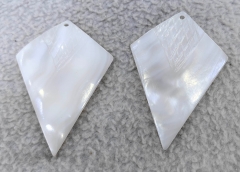 Genuine Pearl ,Natural Shell Pendant,25-35mm 2pcs  Drop Point Mother of Pearl Arrow Shell Earrings MOP Shellsemi-precious natural stone