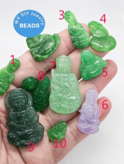 Green Jadeite Buddha Pendant: Grade A Gemstone Amulet