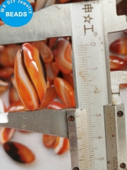AAA Natural Red Agate Cabochons,28x14X6mm Horse Eye Stone Cabochon Genuine Striped agate Long Oval Horse Eye Evil pendant 1-20PCS