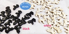 Double Carved 12pcs Mixed Blue Bone  turquoise stone 24x17mm Horse Animal beads for jewelry making DIY Craft