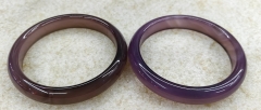 Dark Purple agate Bangle, Protective Bangle, Crystal, Wealth Crystal, Manifestation Crystal, Calming Bangle natural  chalcedony~ Gift  1PCS