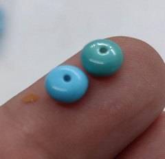 Hot Sale 50pcs Green Turquoise Royal Blue Turquoise Rondelle Disc Round Beads Green Turquoise 6mm 8mm 10mm Jewelry Necklace for Gift