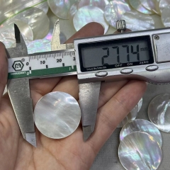 AAA Natural Mother of Pearl Flat Disc Round Cabochon 6-25mm 10PCS, White Pearl Shell  6-30mm Thin Coin Charms, White MOP Disc Charms