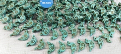 Carved Turquoise Bird Beads: Rainbow Gemstone Animal Charms (2-36PCS)