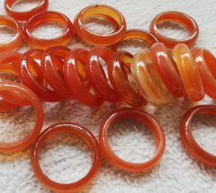 1250pcs 20-25mm Brazlie agate ring solid gemstone band circle round rings pink violet purple blue grey white  jade band  Witchcraft Wicca